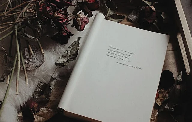 Book with roses